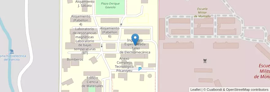 Mapa de ubicacion de Ingeniero Especializada - Taller de Electromecánica en الأرجنتين, تشيلي, ريو نيغرو, Departamento Bariloche, Municipio De San Carlos De Bariloche, San Carlos De Bariloche.
