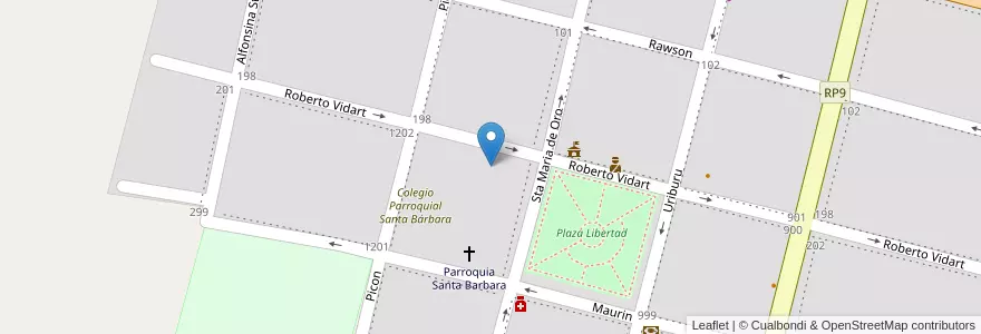 Mapa de ubicacion de Ingeniero Marco Antonio Zalazar en アルゼンチン, サンフアン州, チリ, Pocito.