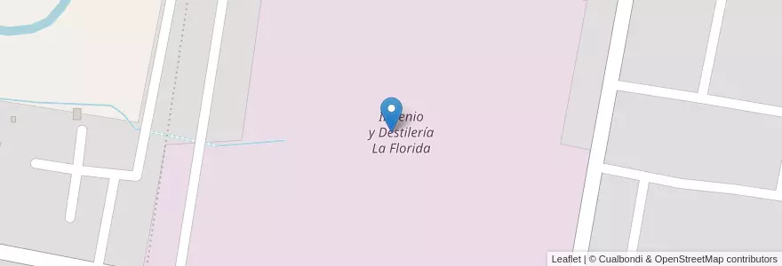 Mapa de ubicacion de Ingenio y Destilería La Florida en 阿根廷, Tucumán, Departamento Cruz Alta, Municipio De La Florida Y Luisiana.