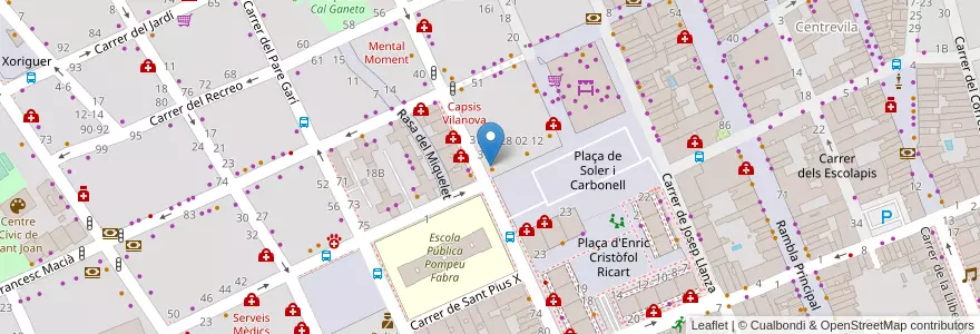 Mapa de ubicacion de Íngrid Pino Pérez en 스페인, Catalunya, Barcelona, Garraf, Vilanova I La Geltrú.