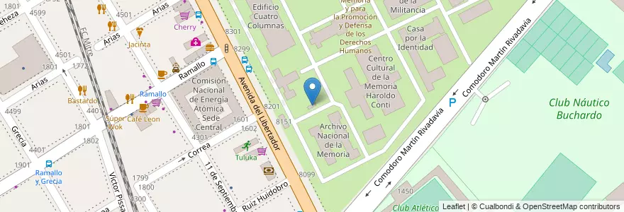 Mapa de ubicacion de Iniciativa Latinoamericana para la Identificación de Personas Desaparecidas, Nuñez en Arjantin, Ciudad Autónoma De Buenos Aires, Buenos Aires, Comuna 13.