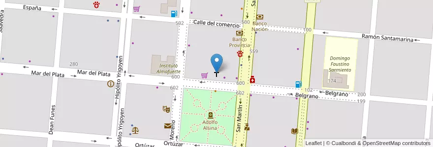 Mapa de ubicacion de Inmaculada Concepción en Argentinië, Buenos Aires, Partido De Puan, Puan.