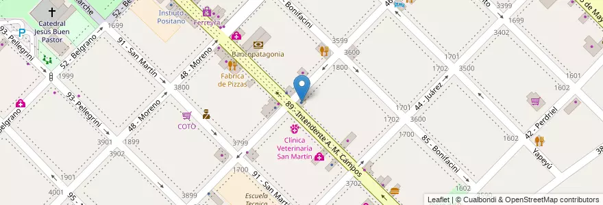 Mapa de ubicacion de Inmobilaría Montes de Oca en Arjantin, Buenos Aires, Partido De General San Martín, General San Martín, Villa Lynch.