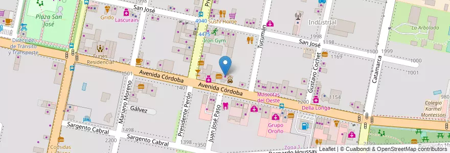 Mapa de ubicacion de Inmobiliaria Javier Rodrigez en الأرجنتين, سانتا في, Departamento Rosario, Municipio De Funes, Funes.