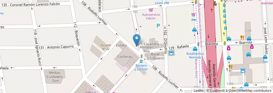 Mapa de ubicacion de Inmobiliaria L.O.R. López di Muro en Arjantin, Buenos Aires, Partido De Tres De Febrero, Ciudadela.