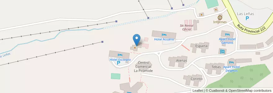 Mapa de ubicacion de Innsbruck en Arjantin, Şili, Mendoza, Departamento Malargüe, Distrito Ciudad De Malargüe.