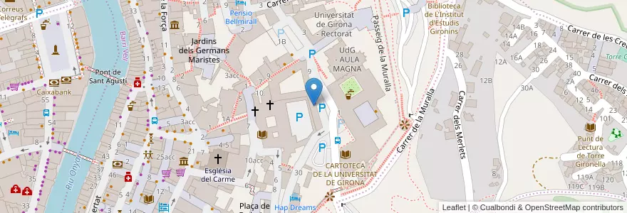 Mapa de ubicacion de Insitut de Ciències Religioses en Spagna, Catalunya, Girona, Gironès, Girona.