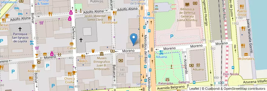 Mapa de ubicacion de Inspección General de Justicia, Montserrat en Argentina, Ciudad Autónoma De Buenos Aires, Comuna 1, Buenos Aires.