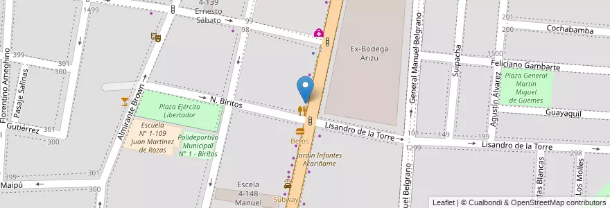 Mapa de ubicacion de Institu del Niño en 阿根廷, 智利, Mendoza, Godoy Cruz, Departamento Godoy Cruz, Distrito Ciudad De Godoy Cruz.