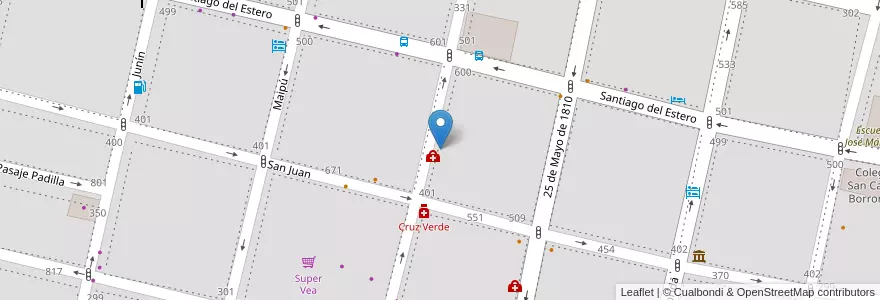 Mapa de ubicacion de Instituro de la Vivienda y Desarrolla Urbano en Argentine, Tucumán, San Miguel De Tucumán, Departamento Capital, San Miguel De Tucumán.