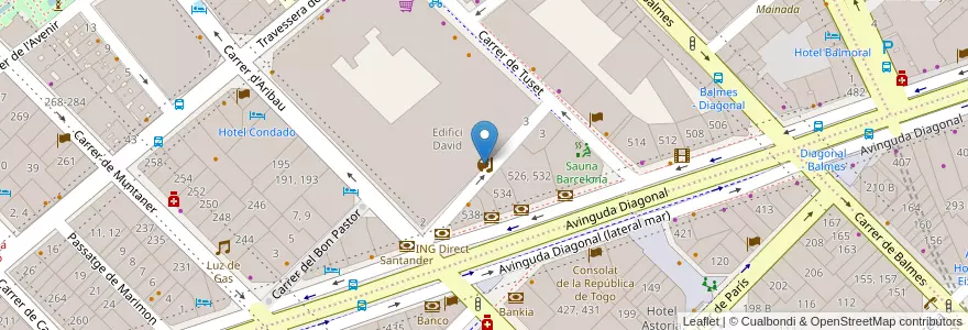 Mapa de ubicacion de Institut Français de Barcelona en İspanya, Catalunya, Barcelona, Barcelonès, Barcelona.
