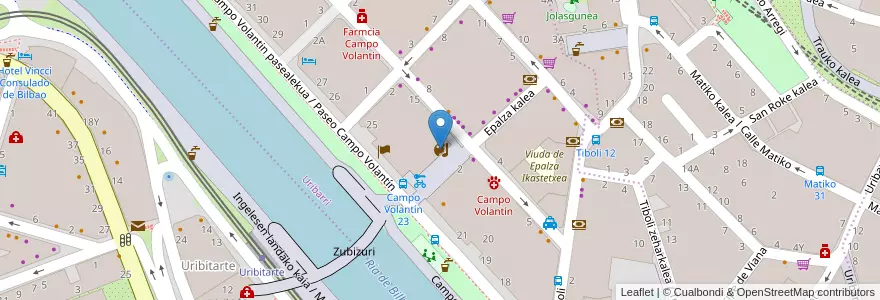 Mapa de ubicacion de Institut français de Bilbao en İspanya, Bask Bölgesi, Bizkaia, Bilboaldea, Bilbao.
