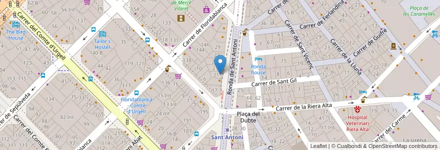 Mapa de ubicacion de Institut Lluïsa Cura en Spain, Catalonia, Barcelona, Barcelonès, Barcelona.