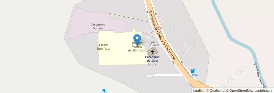 Mapa de ubicacion de Institut Manuel de Montsuar en スペイン, カタルーニャ州, リェイダ, Segrià, リェイダ.