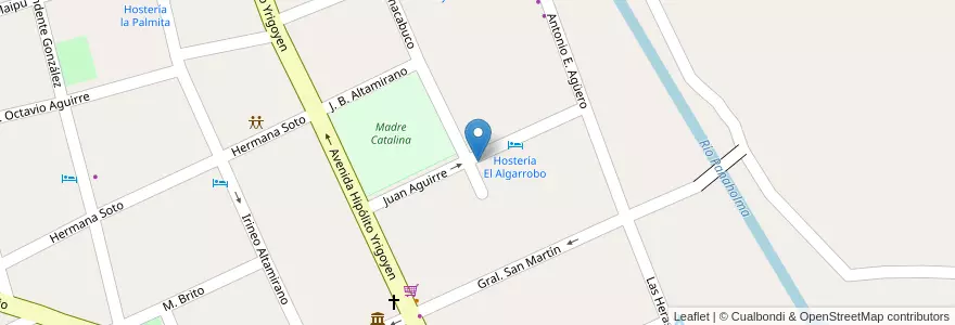 Mapa de ubicacion de Instituto en Аргентина, Кордова, Departamento San Alberto, Villa Cura Brochero, Pedanía Tránsito, Municipio De Villa Cura Brocheroa.