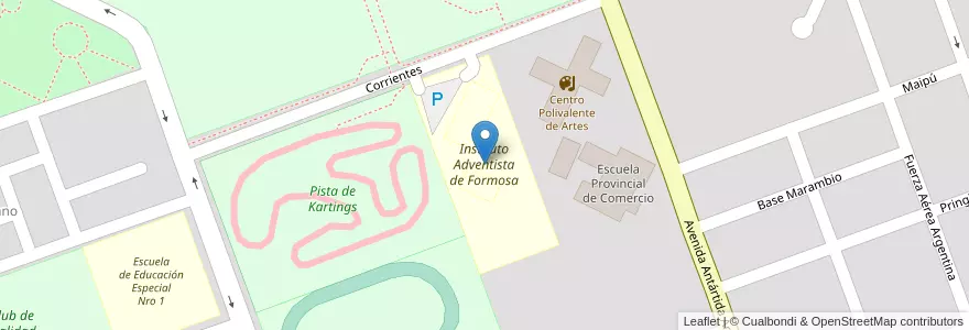 Mapa de ubicacion de Instituto Adventista de Formosa en Аргентина, Формоса, Departamento Formosa, Municipio De Formosa, Formosa.