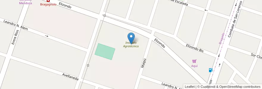Mapa de ubicacion de Instituto Agrotécnico en Arjantin, Buenos Aires, Partido De Bragado, Bragado.