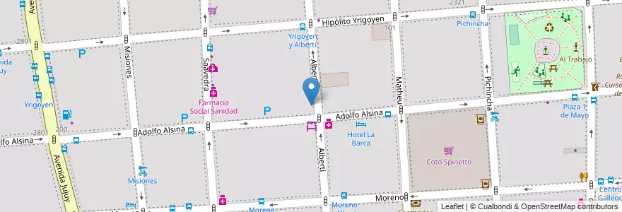 Mapa de ubicacion de Instituto Amado Olmos Atsa, Balvanera en アルゼンチン, Ciudad Autónoma De Buenos Aires, Comuna 3, ブエノスアイレス.