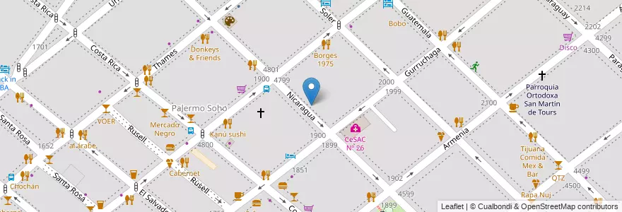 Mapa de ubicacion de Instituto Amapola, Palermo en アルゼンチン, Ciudad Autónoma De Buenos Aires, ブエノスアイレス, Comuna 14.