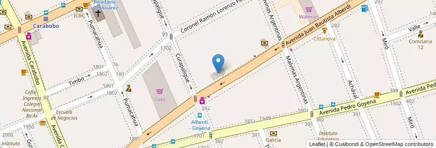 Mapa de ubicacion de Instituto Antonio Provolo, Caballito en アルゼンチン, Ciudad Autónoma De Buenos Aires, Comuna 7, ブエノスアイレス, Comuna 6.