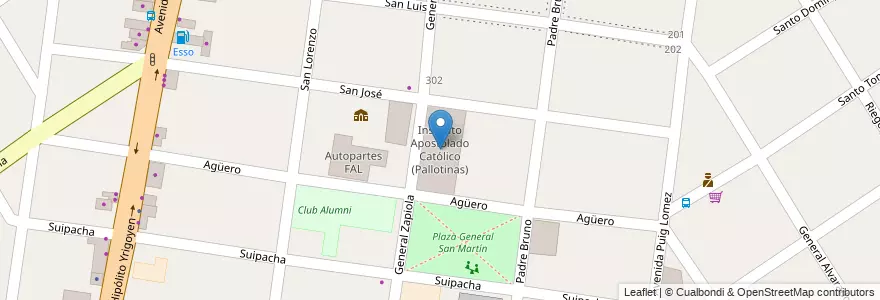 Mapa de ubicacion de Instituto Apostolado Católico (Pallotinas) en Argentina, Buenos Aires, Partido De Lomas De Zamora, Turdera.