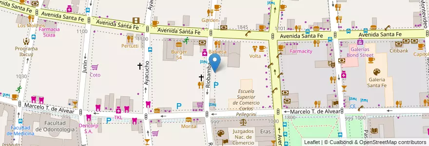 Mapa de ubicacion de Instituto Argentino de Consultores Psicológicos, Recoleta en Arjantin, Ciudad Autónoma De Buenos Aires, Comuna 2, Buenos Aires.