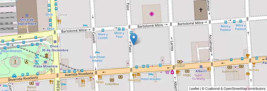 Mapa de ubicacion de Instituto Argentino Gallego, Balvanera en アルゼンチン, Ciudad Autónoma De Buenos Aires, Comuna 3, ブエノスアイレス.