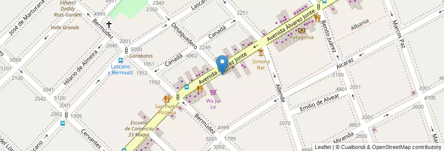 Mapa de ubicacion de Instituto Argentino Hebreo Marc Chagall, Monte Castro en アルゼンチン, Ciudad Autónoma De Buenos Aires, ブエノスアイレス, Comuna 10.