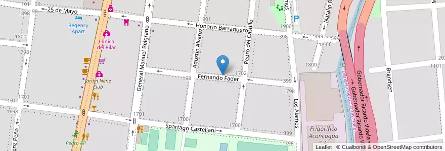 Mapa de ubicacion de Instituto Arte F. Chopin en Argentine, Chili, Mendoza, Godoy Cruz, Departamento Godoy Cruz, Distrito Ciudad De Godoy Cruz.