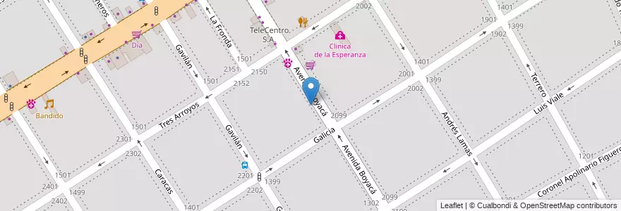 Mapa de ubicacion de Instituto Ayelén, Villa General Mitre en アルゼンチン, Ciudad Autónoma De Buenos Aires, ブエノスアイレス, Comuna 11.