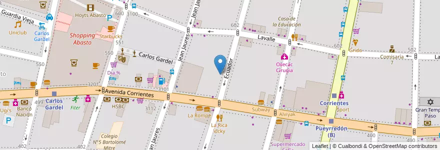 Mapa de ubicacion de Instituto Beth Rajel, Balvanera en アルゼンチン, Ciudad Autónoma De Buenos Aires, Comuna 3, ブエノスアイレス.