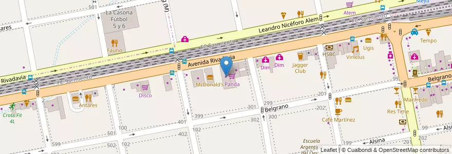 Mapa de ubicacion de Instituto Bioclinico Privado en Argentina, Buenos Aires, Partido De La Matanza, Ramos Mejía.