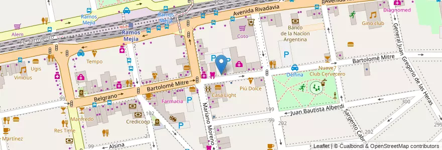 Mapa de ubicacion de Instituto Británico de Cultura Inglesa en Argentina, Buenos Aires, Partido De La Matanza, Ramos Mejía.