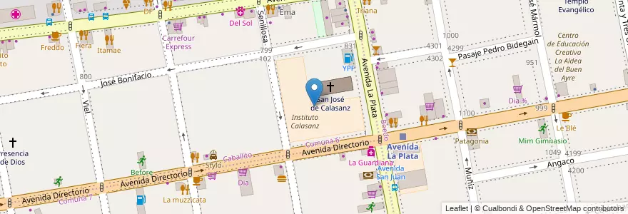 Mapa de ubicacion de Instituto Calasanz, Caballito en Argentinië, Ciudad Autónoma De Buenos Aires, Buenos Aires, Comuna 6.