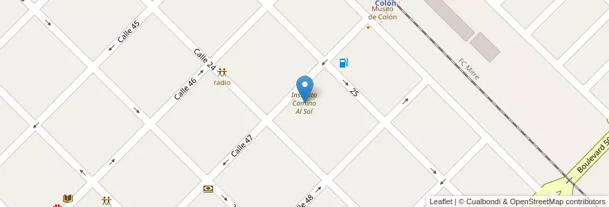 Mapa de ubicacion de Instituto Camino Al Sol en Argentinië, Buenos Aires, Partido De Colón, Colón.