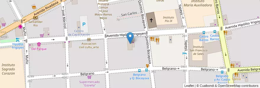 Mapa de ubicacion de Instituto Cardoso, Almagro en アルゼンチン, Ciudad Autónoma De Buenos Aires, Comuna 5, ブエノスアイレス.