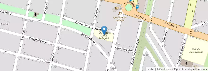 Mapa de ubicacion de Instituto Carlos Pellegrini en Аргентина, Тукуман, San Miguel De Tucumán, Departamento Capital, San Miguel De Tucumán.