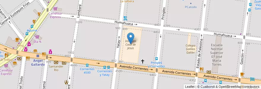 Mapa de ubicacion de Instituto Casa de Jesús, Almagro en Аргентина, Буэнос-Айрес, Буэнос-Айрес.