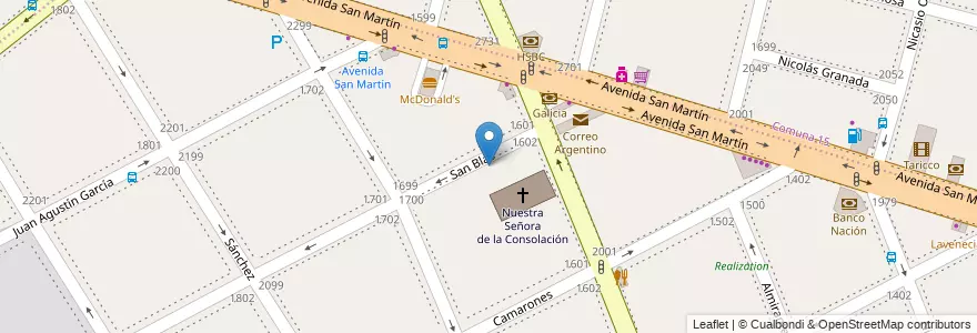 Mapa de ubicacion de Instituto Claret, Villa General Mitre en Argentina, Ciudad Autónoma De Buenos Aires, Buenos Aires.
