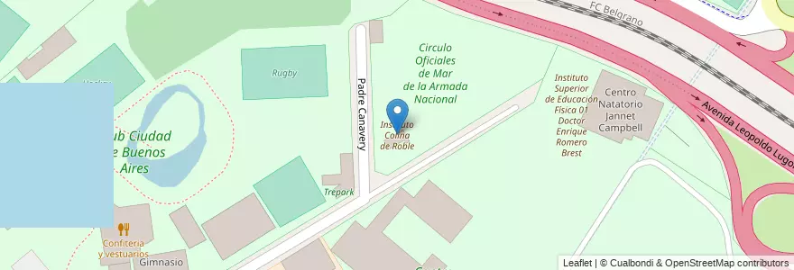Mapa de ubicacion de Instituto Colina de Roble, Nuñez en Argentine, Ciudad Autónoma De Buenos Aires, Buenos Aires, Comuna 13.