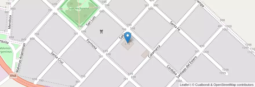 Mapa de ubicacion de Instituto Comercial “Juan Anchorena” en Arjantin, Buenos Aires, Partido De Pergamino, Urquiza.