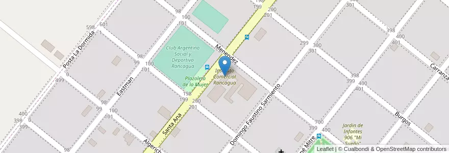 Mapa de ubicacion de Instituto Comercial Rancagua en Argentina, Provincia Di Buenos Aires, Partido De Pergamino, Rancagua.