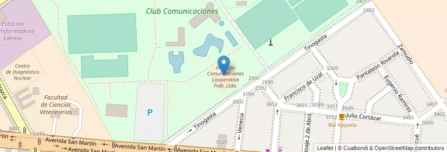 Mapa de ubicacion de Instituto Comunicaciones Cooperativa Trab. Ltda., Agronomia en Аргентина, Буэнос-Айрес, Буэнос-Айрес, Comuna 15.