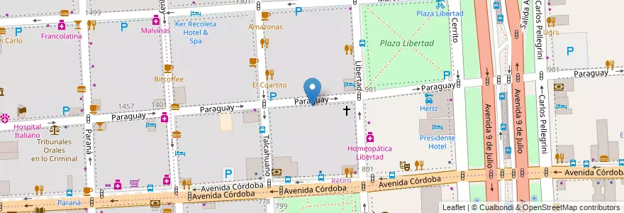 Mapa de ubicacion de Instituto Constanza Ramos Mejía de Bunge, Retiro en Argentina, Autonomous City Of Buenos Aires, Comuna 1, Autonomous City Of Buenos Aires.