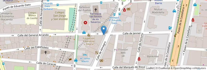 Mapa de ubicacion de Instituto Coordenadas de Gobernanza y Economía Aplicada en 스페인, Comunidad De Madrid, Comunidad De Madrid, Área Metropolitana De Madrid Y Corredor Del Henares, 마드리드.