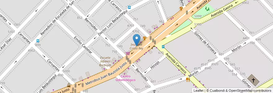 Mapa de ubicacion de Instituto Cristo Rey, Velez Sarsfield en آرژانتین, Ciudad Autónoma De Buenos Aires, Buenos Aires, Comuna 10.