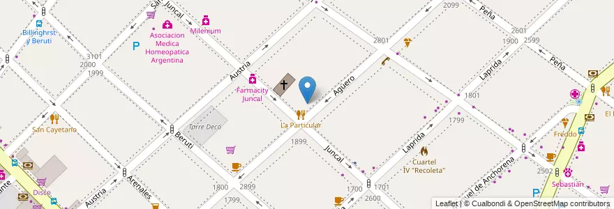 Mapa de ubicacion de Instituto Daguerre, Recoleta en Argentinië, Ciudad Autónoma De Buenos Aires, Comuna 2, Buenos Aires.