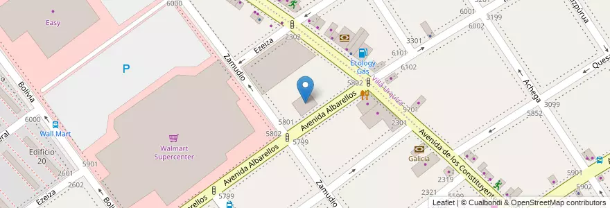 Mapa de ubicacion de Instituto Damasa Zelaya de Saavedra, Villa Pueyrredon en الأرجنتين, Ciudad Autónoma De Buenos Aires, Comuna 12, Buenos Aires.