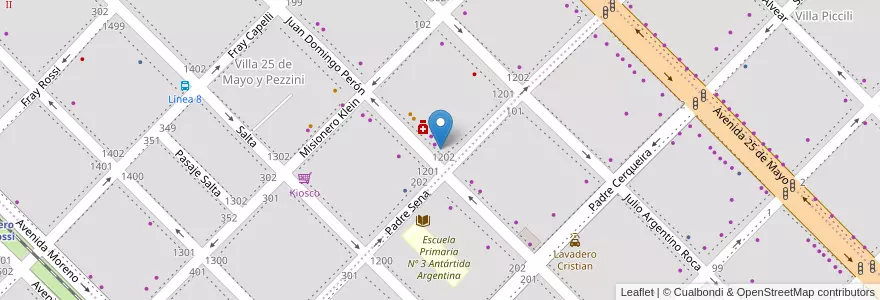Mapa de ubicacion de Instituto DAN en Argentinië, Chaco, Departamento San Fernando, Resistencia, Resistencia.