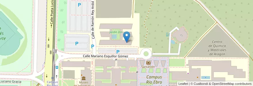 Mapa de ubicacion de Instituto de Biocomputación y Física de Sistemas Complejos en Spagna, Aragón, Saragozza, Zaragoza, Saragozza.